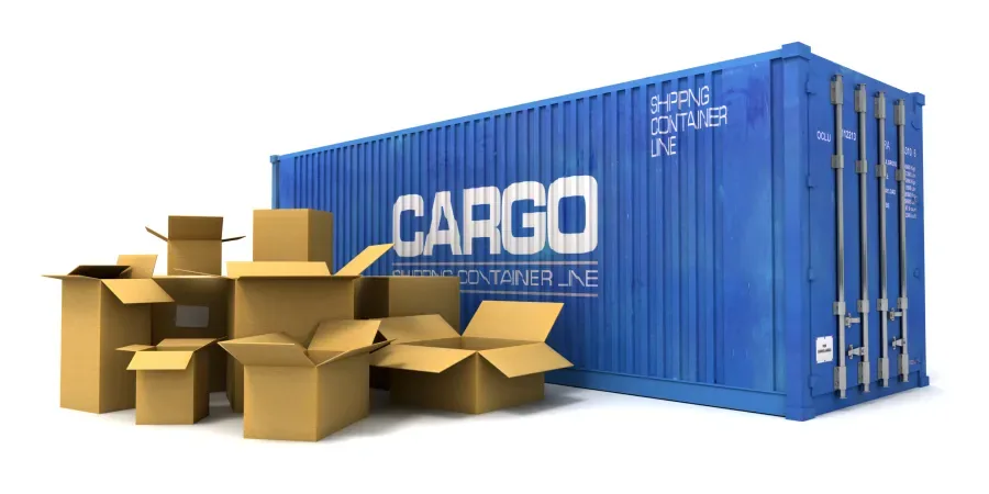 Cargo containers at the yard
